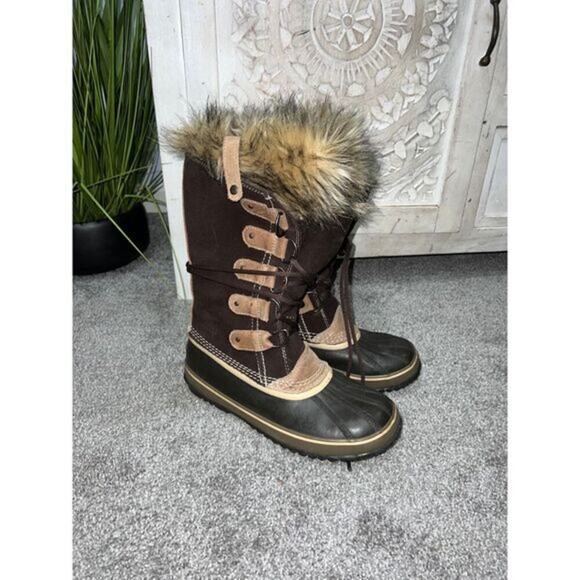 Sorel Joan of arctic snow boots with‎ fur size 10 - Picture 1 of 7